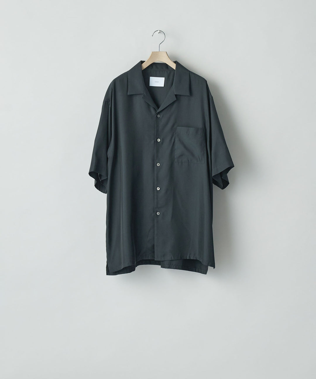 ssstein(シュタイン)のCUPRO TWILL OVERSIZED OPEN COLLAR SS SHIRT - BLACKの公式通販サイトsession福岡セレクトショップ

