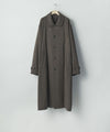 【ssstein】WOOL DOESKIN OVERSIZED INVESTIGATED COAT - GREY BROWN