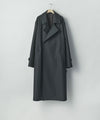 【ssstein】WOOL MELTON OVERSIZED DOUBLE BREASTED COAT - BLACK