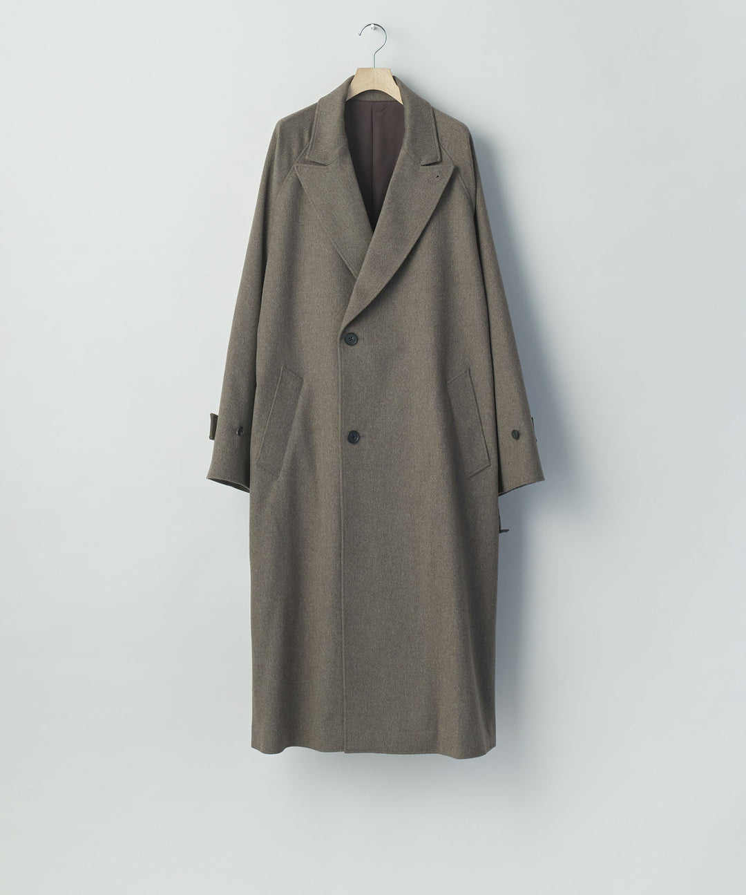 ssstein(シュタイン)のWOOL DOESKIN OVERSIZED PEAK LAPEL CHESTER COAT - TAUPEの公式通販サイトsession福岡セレクトショップ