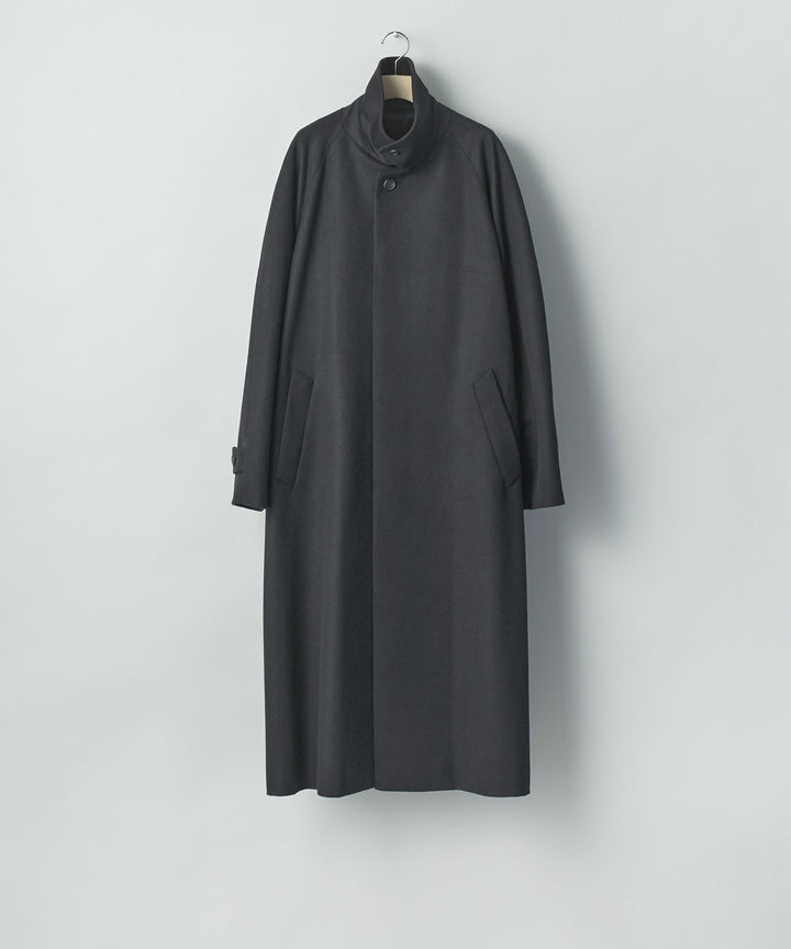 ssstein(シュタイン)のWOOL CASHMERE RAGLAN SLEEVE BALMACAAN COAT - BLACKの公式通販サイトsession福岡セレクトショップ