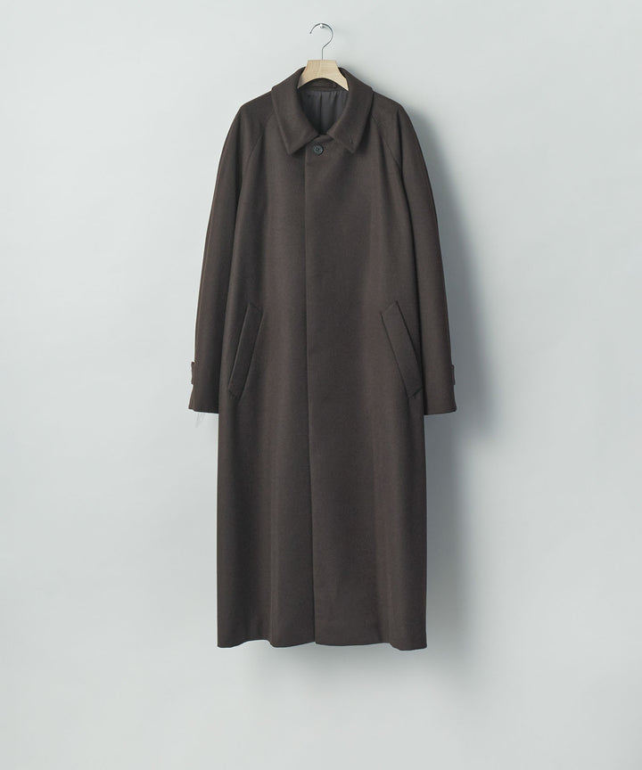 ssstein(シュタイン)のWOOL CASHMERE RAGLAN SLEEVE BALMACAAN COAT - DARK BROWNの公式通販サイトsession福岡セレクトショップ