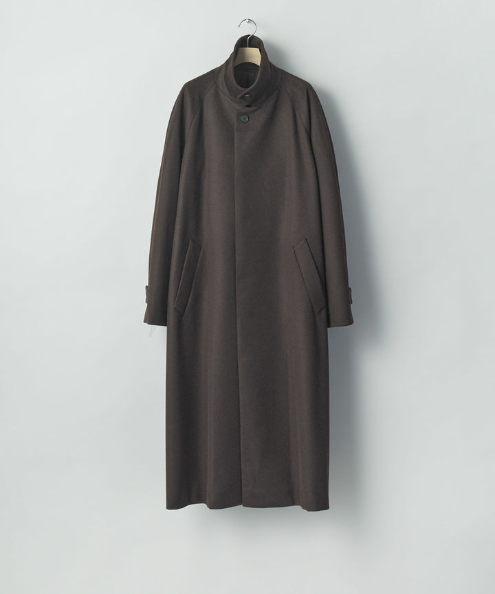 ssstein(シュタイン)のWOOL CASHMERE RAGLAN SLEEVE BALMACAAN COAT - DARK BROWNの公式通販サイトsession福岡セレクトショップ