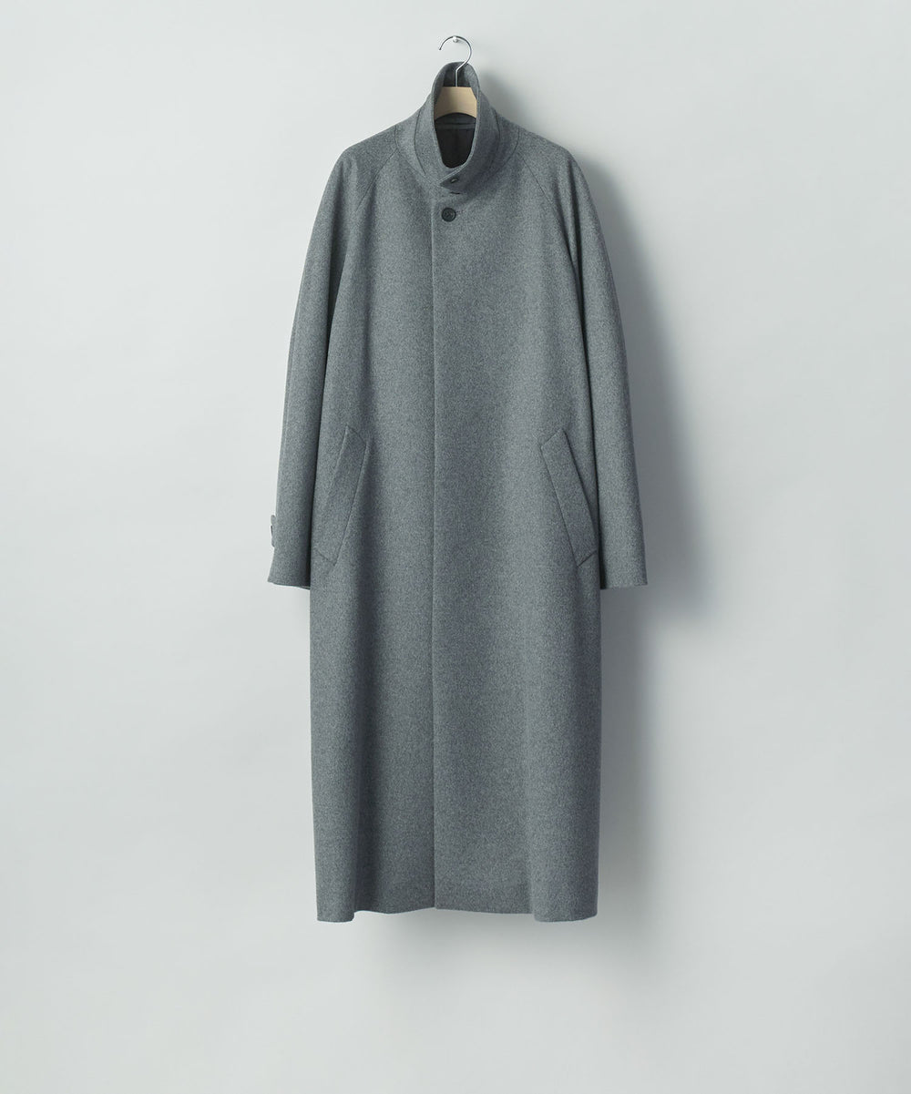 ssstein(シュタイン)のWOOL CASHMERE RAGLAN SLEEVE BALMACAAN COAT - GREYの公式通販サイトsession福岡セレクトショップ
