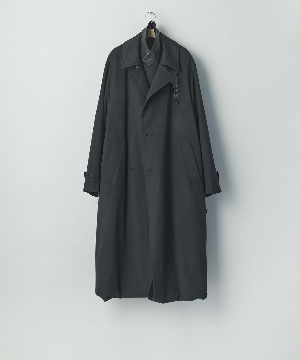 ssstein(シュタイン)のWOOL CASHMERE LAYERED COMBINATION COAT - BLACKの公式通販サイトsession福岡セレクトショップ