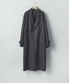 【ssstein】WOOL MELTON LAY CHESTER COAT - DARK CHARCOAL