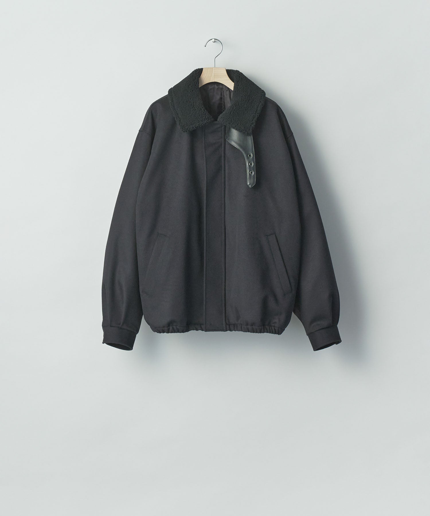 ssstein / シュタイン】MOUTON COLLAR WOOL CASHMERE PADDED JACKET