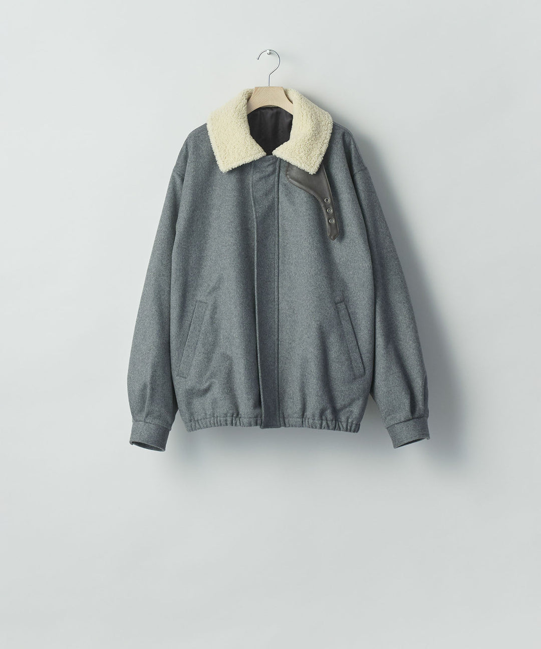 ssstein(シュタイン)のMOUTON COLLAR WOOL CASHMERE PADDED JACKET - GREYの公式通販サイトsession福岡セレクトショップ