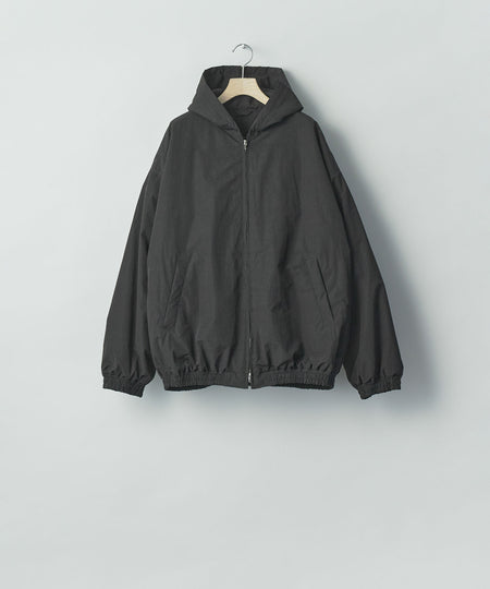 【ssstein】WINDPROOF NYLON PADDED HOOD JACKET - BLACK