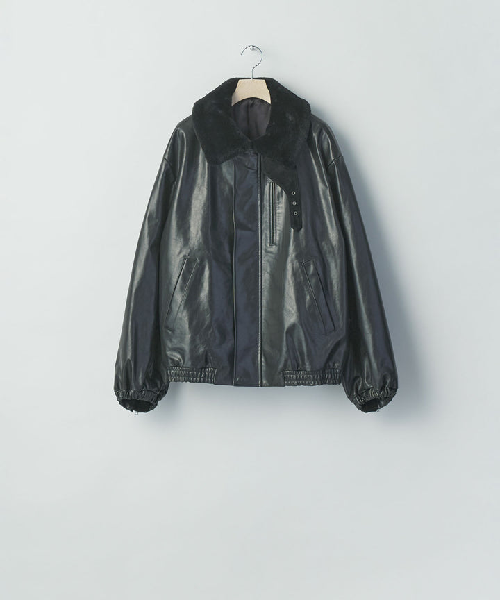ssstein(シュタイン)のMOUTON COLLAR CALF ZIP JACKET - BLACKの公式通販サイトsession福岡セレクトショップ