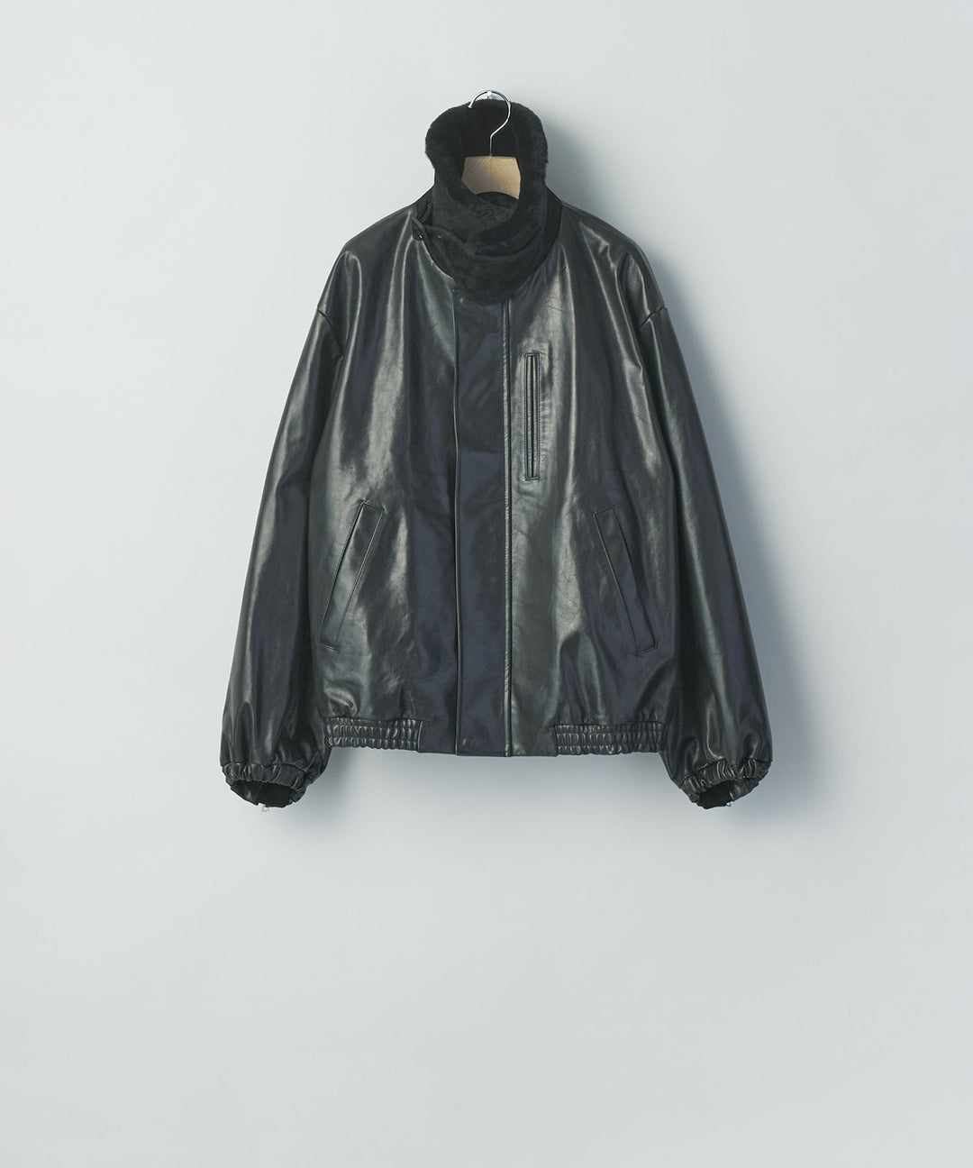 ssstein(シュタイン)のMOUTON COLLAR CALF ZIP JACKET - BLACKの公式通販サイトsession福岡セレクトショップ