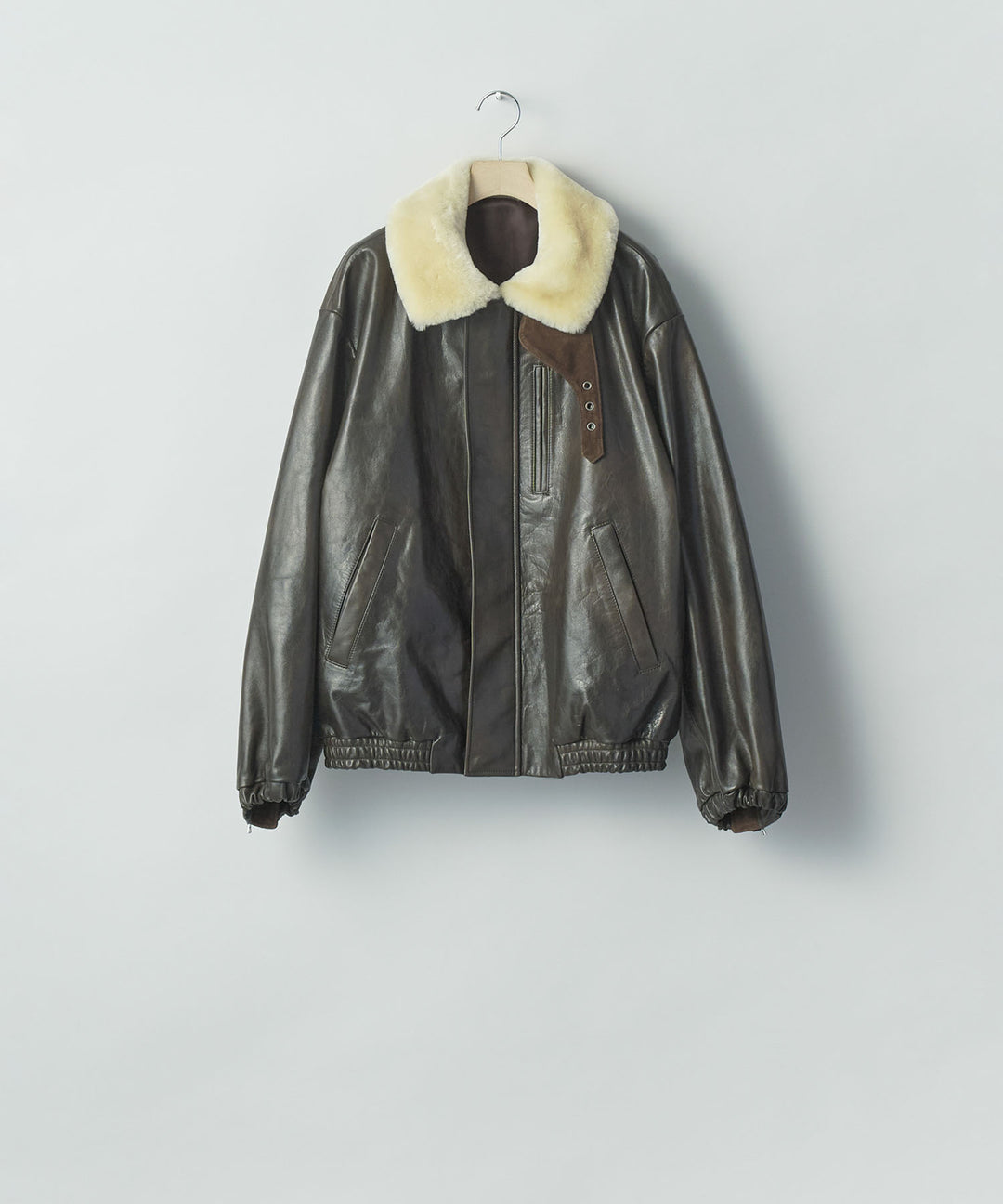 ssstein(シュタイン)のMOUTON COLLAR CALF ZIP JACKET - DARK BROWNの公式通販サイトsession福岡セレクトショップ