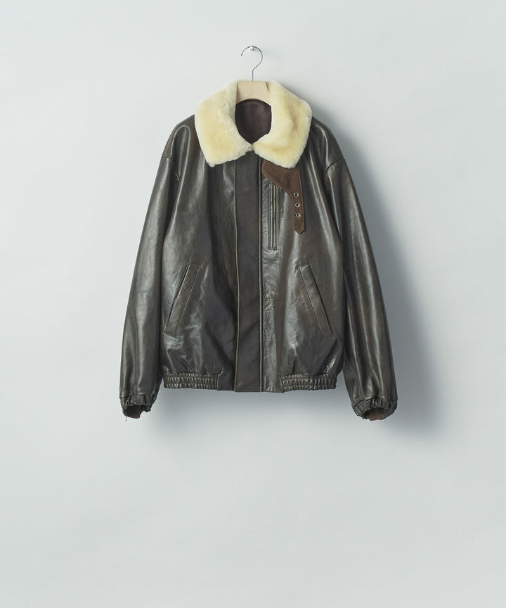 ssstein(シュタイン)のMOUTON COLLAR CALF ZIP JACKET - DARK BROWNの公式通販サイトsession福岡セレクトショップ