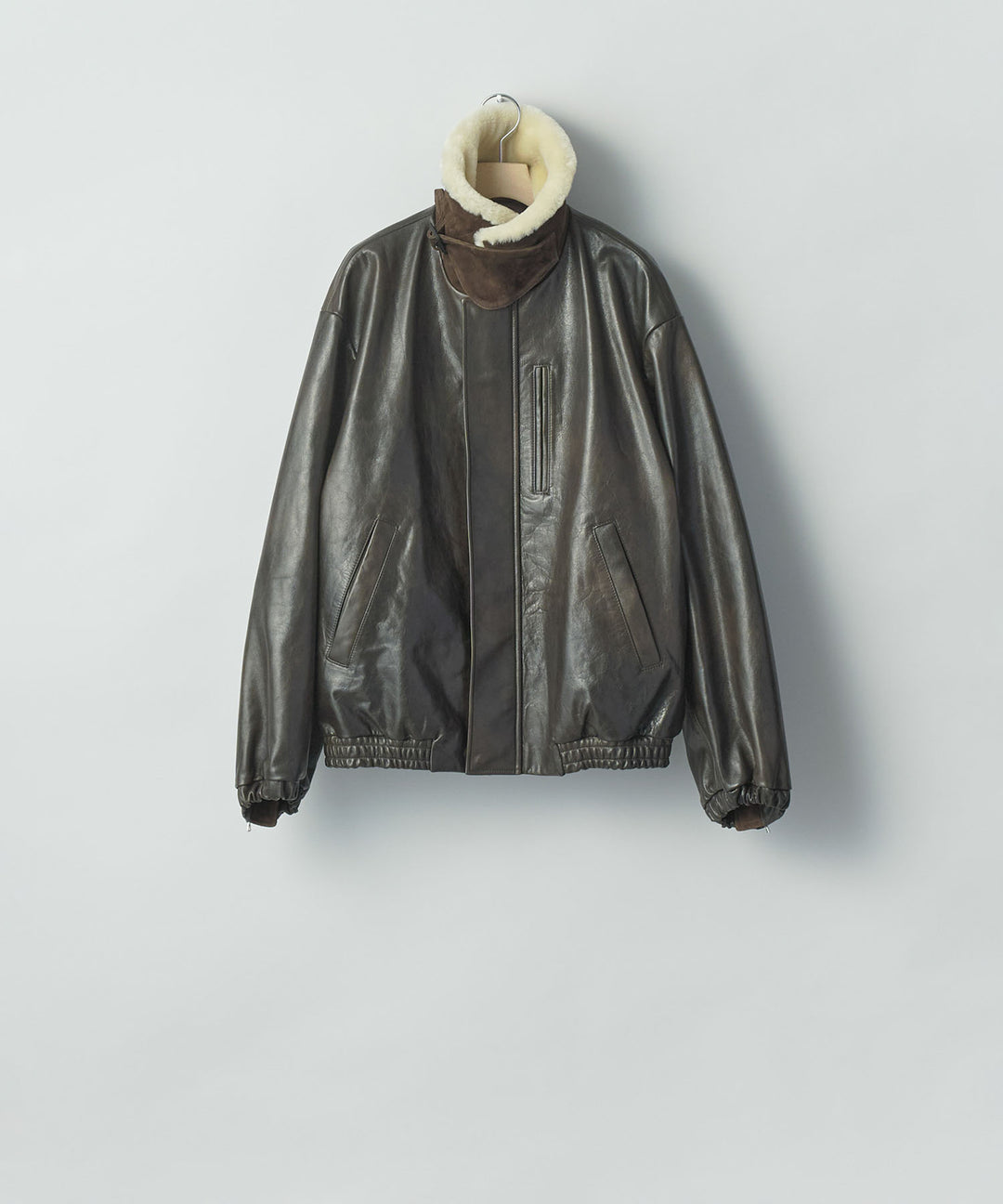ssstein(シュタイン)のMOUTON COLLAR CALF ZIP JACKET - DARK BROWNの公式通販サイトsession福岡セレクトショップ