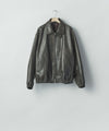【ssstein】CALF ZIP SHORT JACKET - DARK BROWN