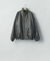 【ssstein】SHEEP LEATHER STAND COLLAR JACKET - VINTAGE BLACK