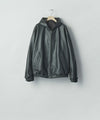 【ssstein】LAMB LEATER HOOD JACKET - BLACK
