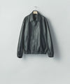 【ssstein】SHEEP LEATHER ZIP SHORT JACKET - BLACK