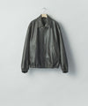 【ssstein】SHEEP LEATHER ZIP SHORT JACKET - VINTAGE BLACK