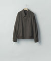 【ssstein】WOOL DOESKIN BUTTON FLY SHORT JACKET - GREY BROWN