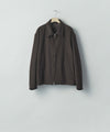 【ssstein】WOOL CASHMERE ZIP SHORT JACKET - DARK BROWN