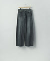 【ssstein】 DEFORMATION WIDE DENIM PANTS - BLACK