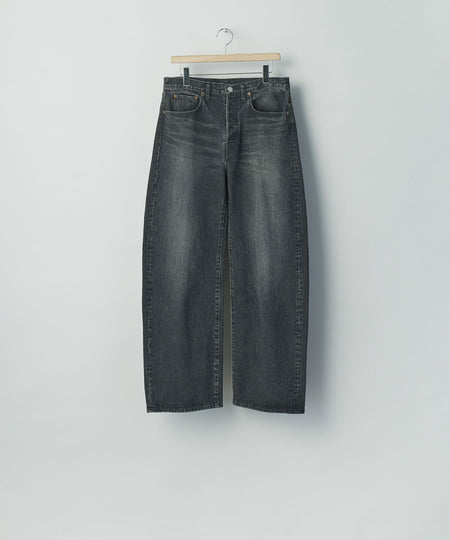 【ssstein】 ROUND DENIM PANTS - BLACK