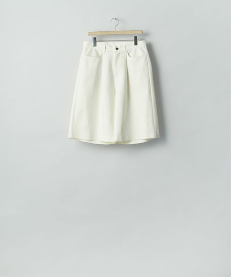 【ssstein】 DOUBLE WEAVE COTTON SHORTS - CREAM