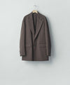【ssstein】OVERSIZED SINGLE BREASTED LONG JACKET - GREY KHAKI