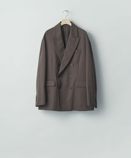 【ssstein】 OVERSIZED DOUBLE BREASTED JACKET - GREY KHAKI
