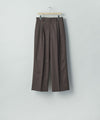 【ssstein】 LONG WIDE TROUSERS - GREY KHAKI