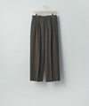 【ssstein】 WOOL DOESKIN LONG WIDE TROUSERS - GREY BROWN