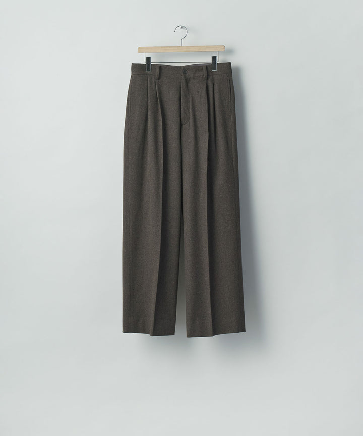 ssstein(シュタイン)のWOOL DOESKIN LONG WIDE TROUSERS - GREY BROWNの公式通販サイトsession福岡セレクトショップ