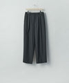 【ssstein】 WOOL FLANNEL EASY WIDE TROUSERS - BLACK