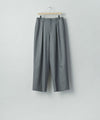 【ssstein】 WOOL FLANNEL EASY WIDE TROUSERS - GREY