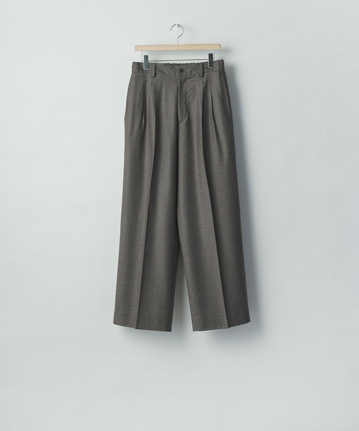 ssstein(シュタイン)のEXTRA FINE WOOL EASY LONG WIDE TROUSERS - CHARCOAL BROWNの公式通販サイトsession福岡セレクトショップ