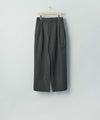 【ssstein】 SILK LINEN TWILL WIDE EASY TROUSERS - BLACK
