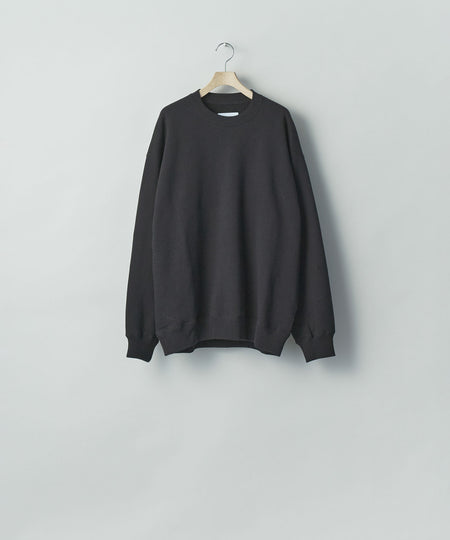 【ssstein】 LOOPWHEEL COTTON SWEAT LS - BLACK