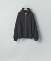 【ssstein】LOOPWHEEL COTTON SWEAT ZIP HOODY - BLACK
