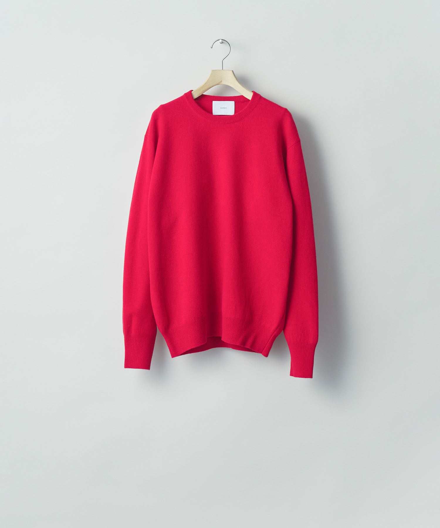 ssstein / シュタイン】EXTRA FINE WOOL KNIT CREW NECK LS - RED