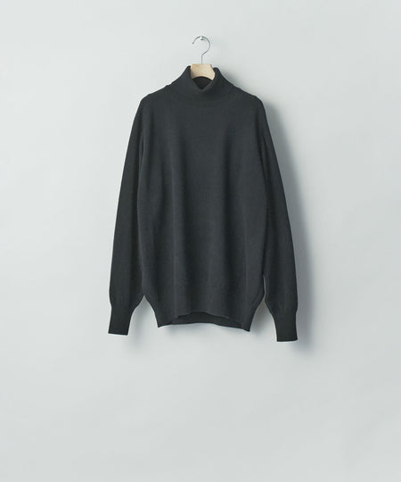 【ssstein】EXTRA FINE WOOL KNIT TURTLE NECK LS - BLACK