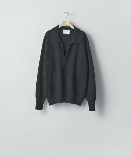 【ssstein】EXTRA FINE WOOL KNIT SKIPPER - BLACK