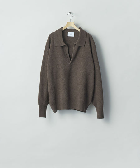 【ssstein】EXTRA FINE WOOL KNIT SKIPPER - MOCHA