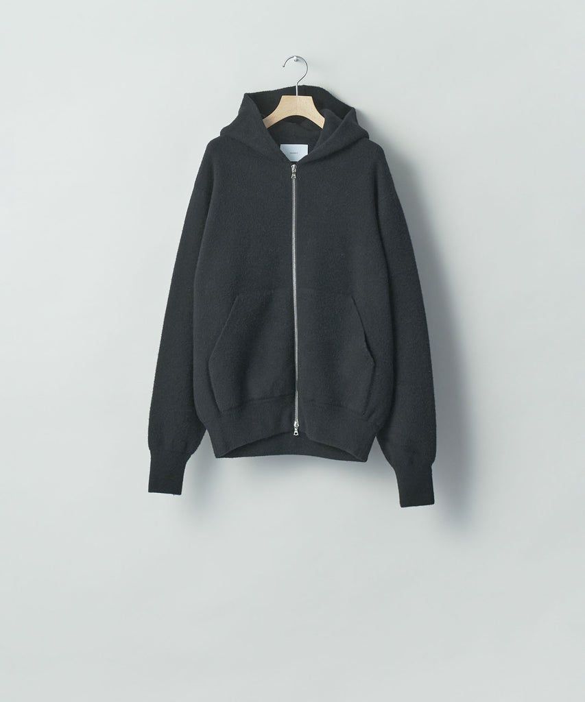 ssstein / シュタイン】SUPER FINE WOOL MILLED KNIT HOOD JACKET