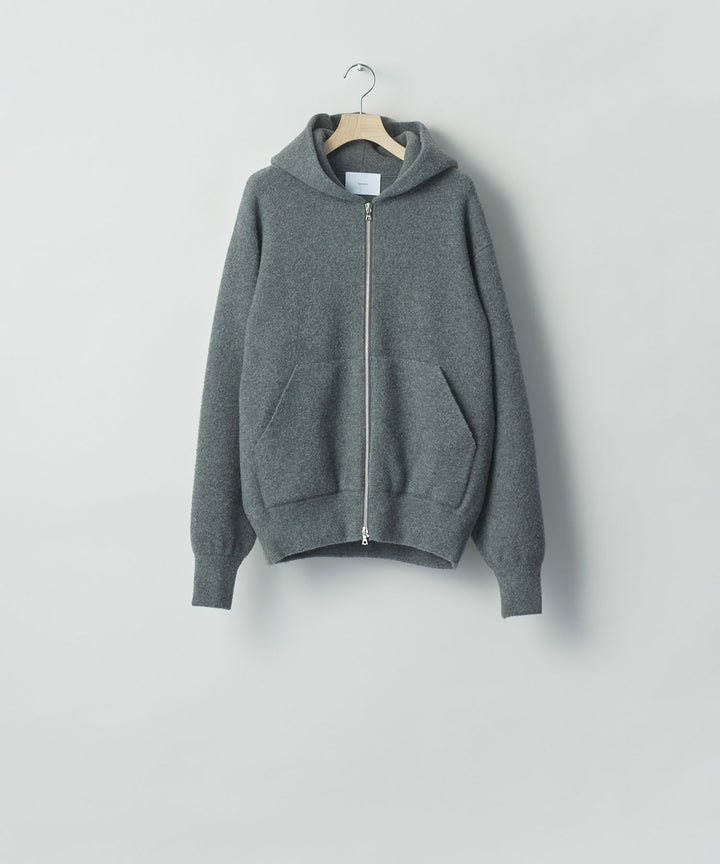 ssstein(シュタイン)のSUPER FINE WOOL MILLED KNIT HOOD JACKET - GREYの公式通販サイトsession福岡セレクトショップ