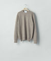 【ssstein】  SUPER FINE WOOL MILLED KNIT CREW NECK LS - BEIGE