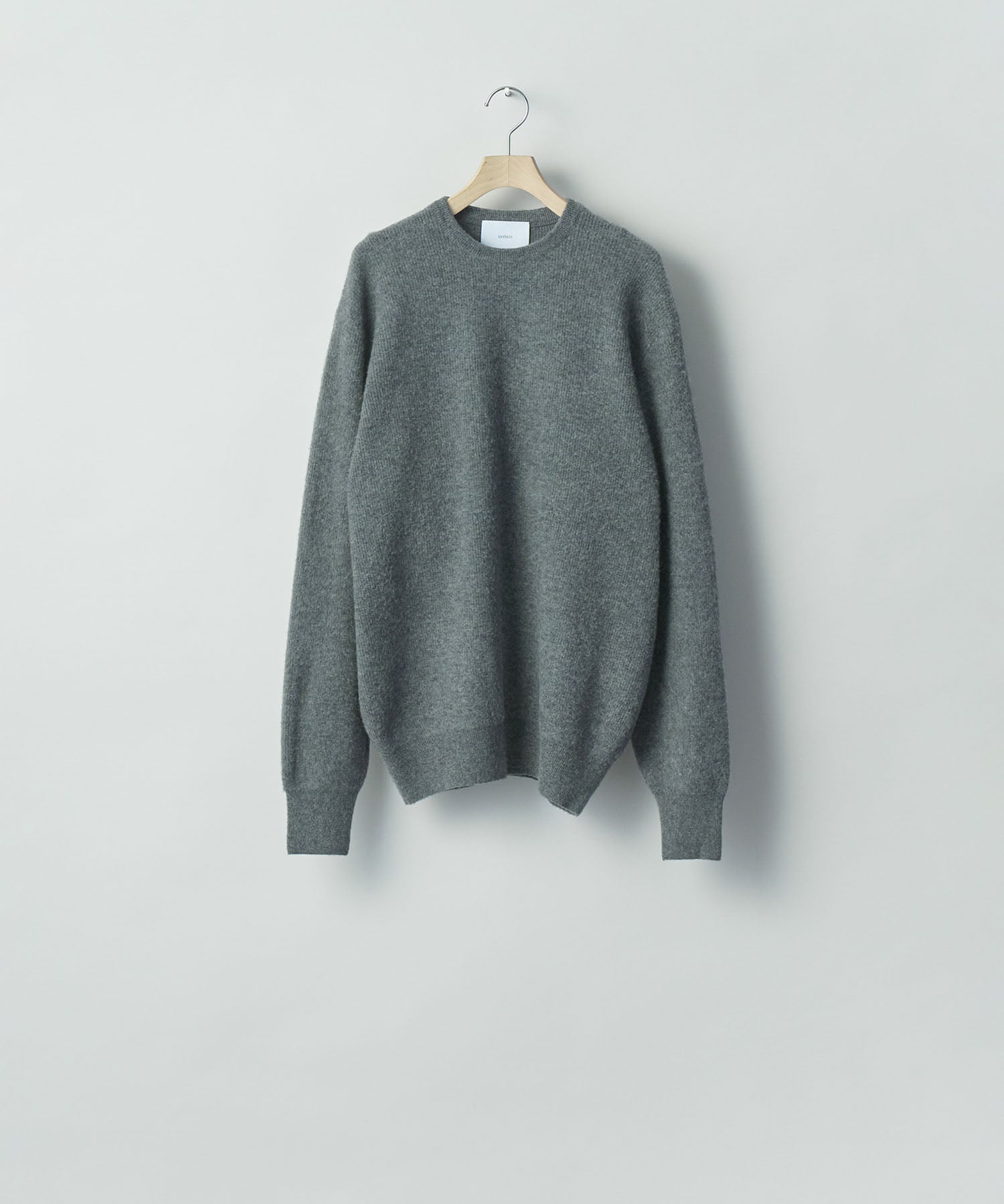 ssstein / シュタイン】SUPER FINE WOOL MILLED KNIT CREW NECK LS