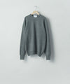 【ssstein】  SUPER FINE WOOL MILLED KNIT CREW NECK LS - GREY