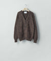 【ssstein】  KID MOHAIR KNIT V NECK CARDIGAN - DARK BROWN