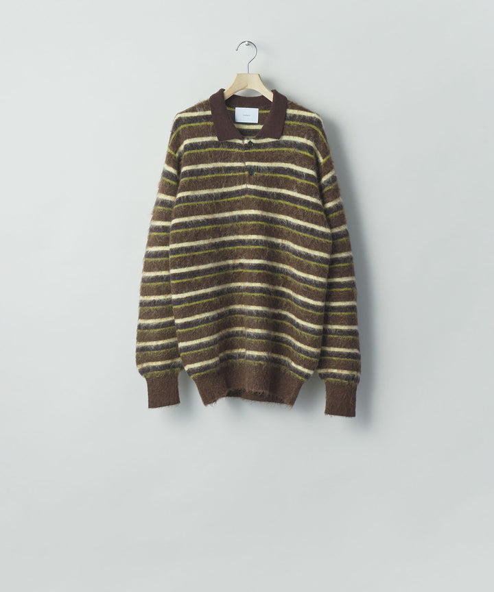 ssstein(シュタイン)の KID MOHAIR RIBBED KNIT POLO LS -  BROWN MULTIの公式通販サイトsession福岡セレクトショップ